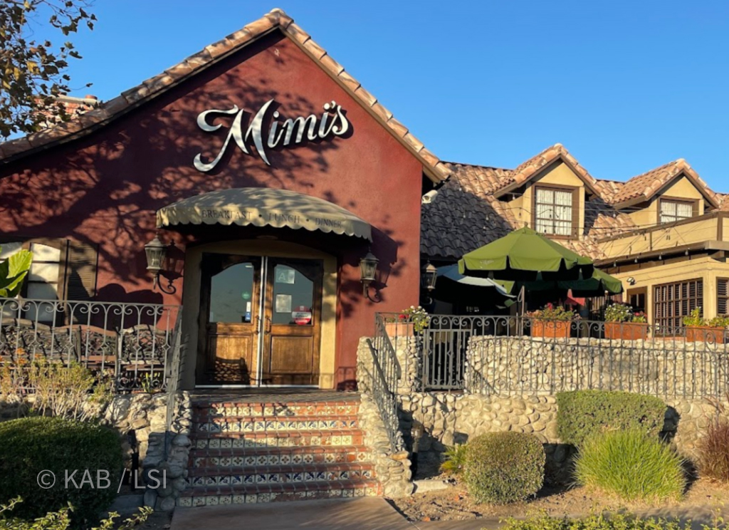 Mimi’s Cafe in Whittier, California — a neighborhood breakfast spot Keith Bennett visits regularly with hillside clients for an unhurried morning meeting.
